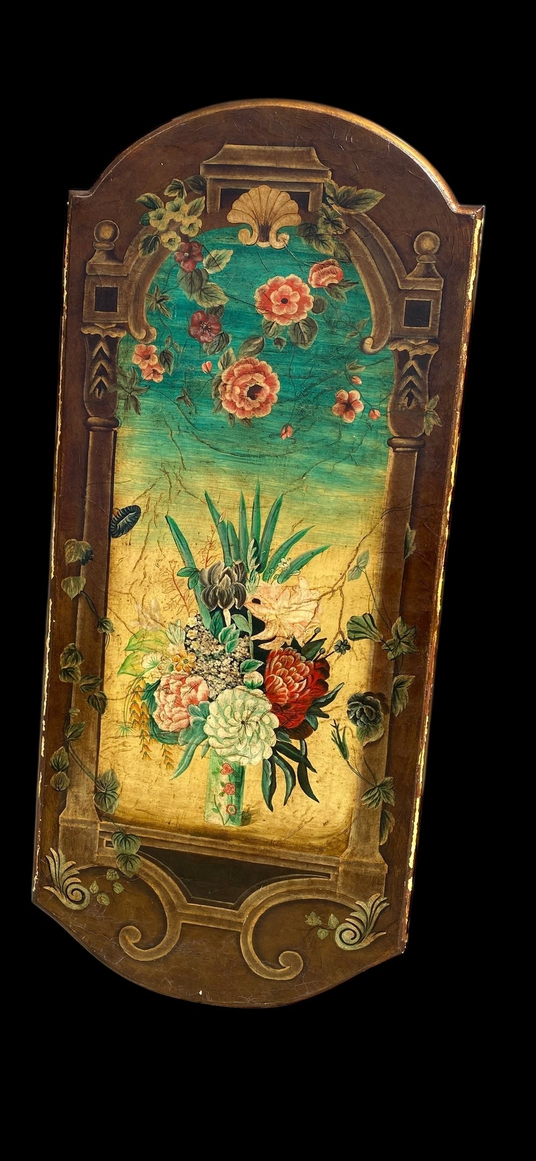Large vintage Trompe-l'œil style panel