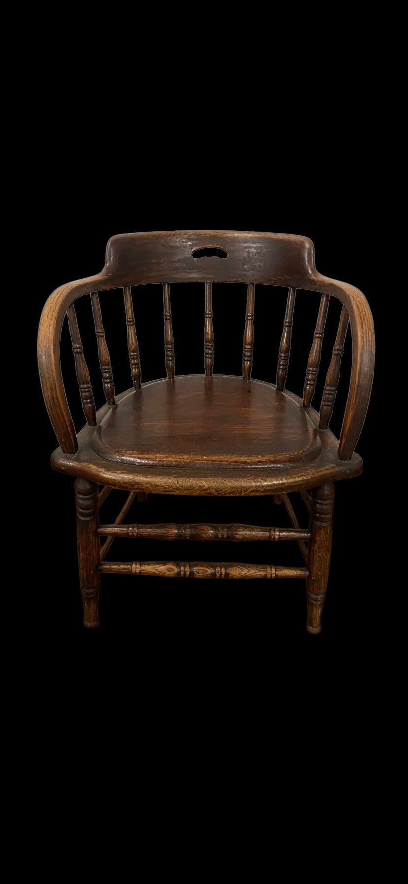 Victorian oak smokers chair