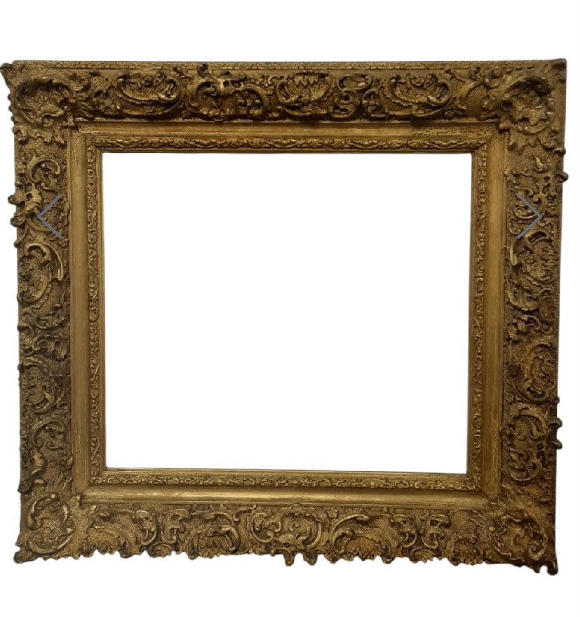19th century gilt & gesso picture frame with elaborate decoration