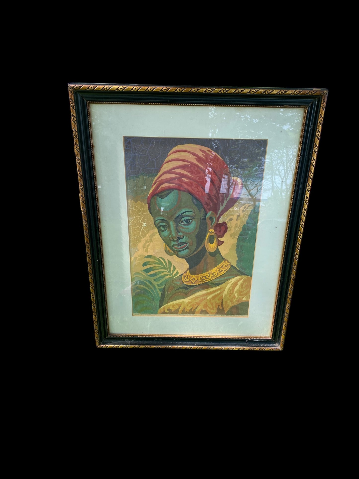 Rare original Colbeam Palmer 'Paint By Numbers' Tretchikoff-inspired oil painting