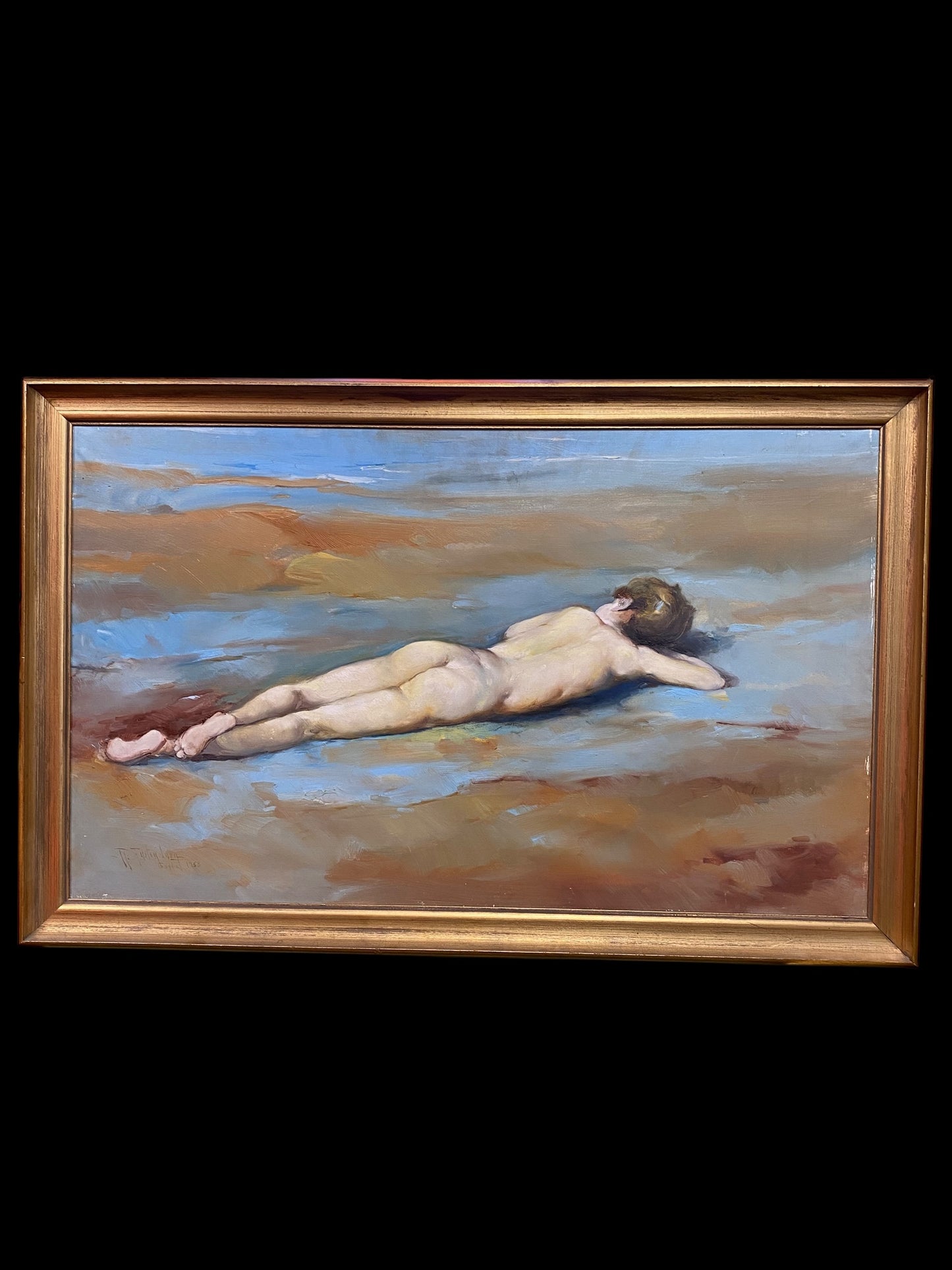Rafael Fuster Insa (Spanish b. 1934). Resting Nude, oil on canvas