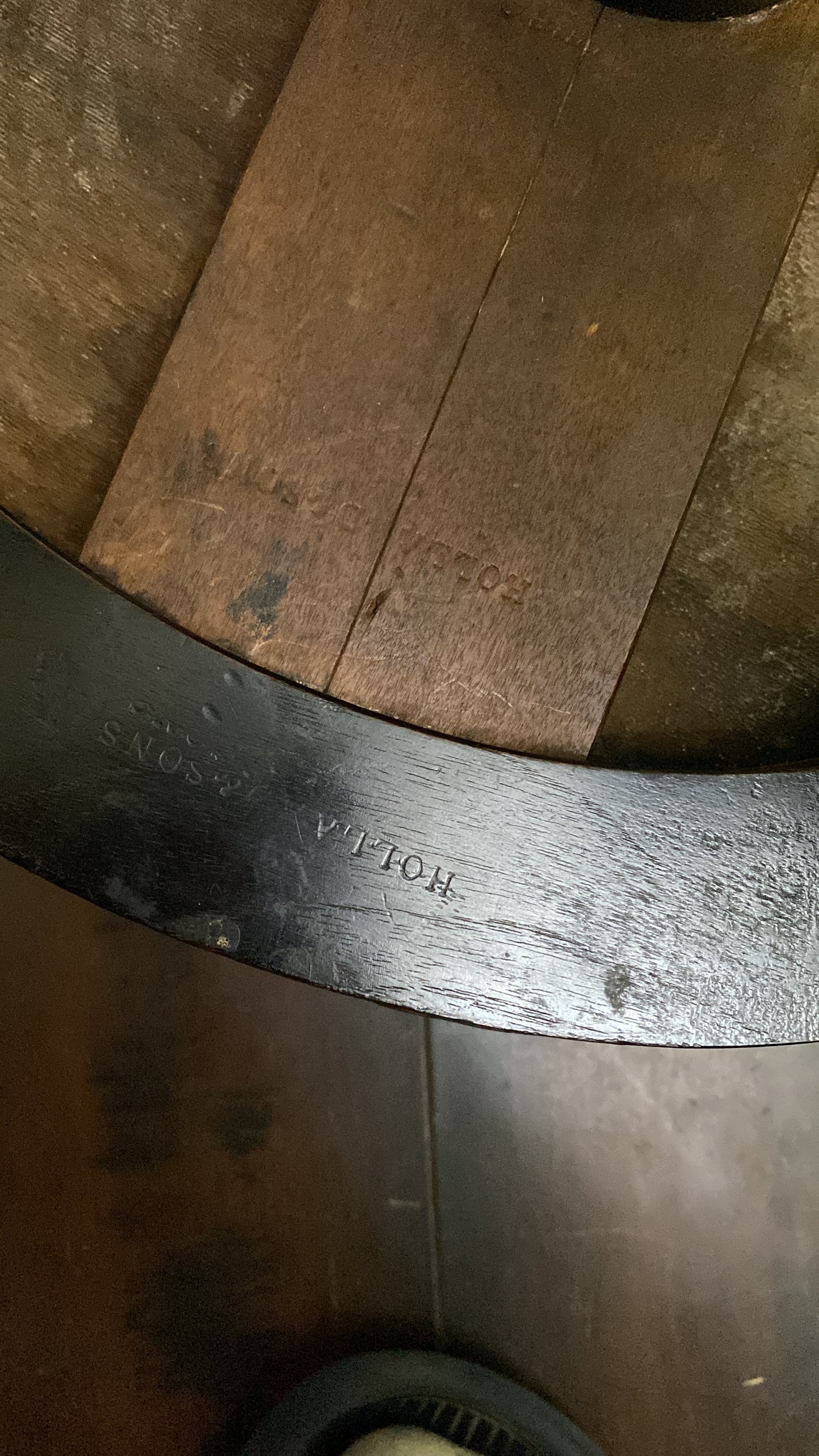 19th Century Holland & Son’s ebony and gilt circular stool