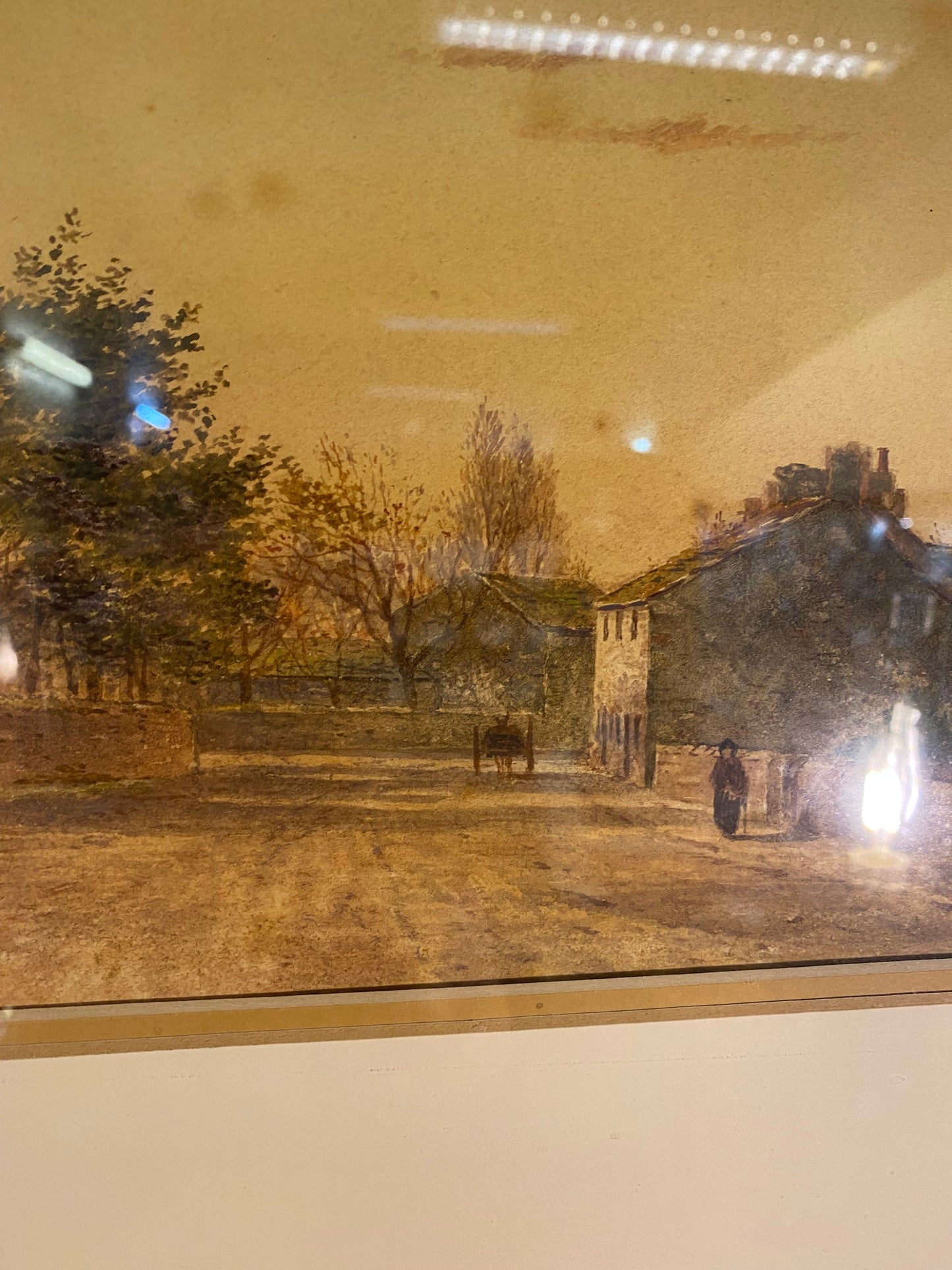 French school ‘street scene’ watercolour, late 19th century