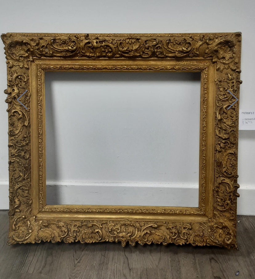 19th century gilt & gesso picture frame with elaborate decoration