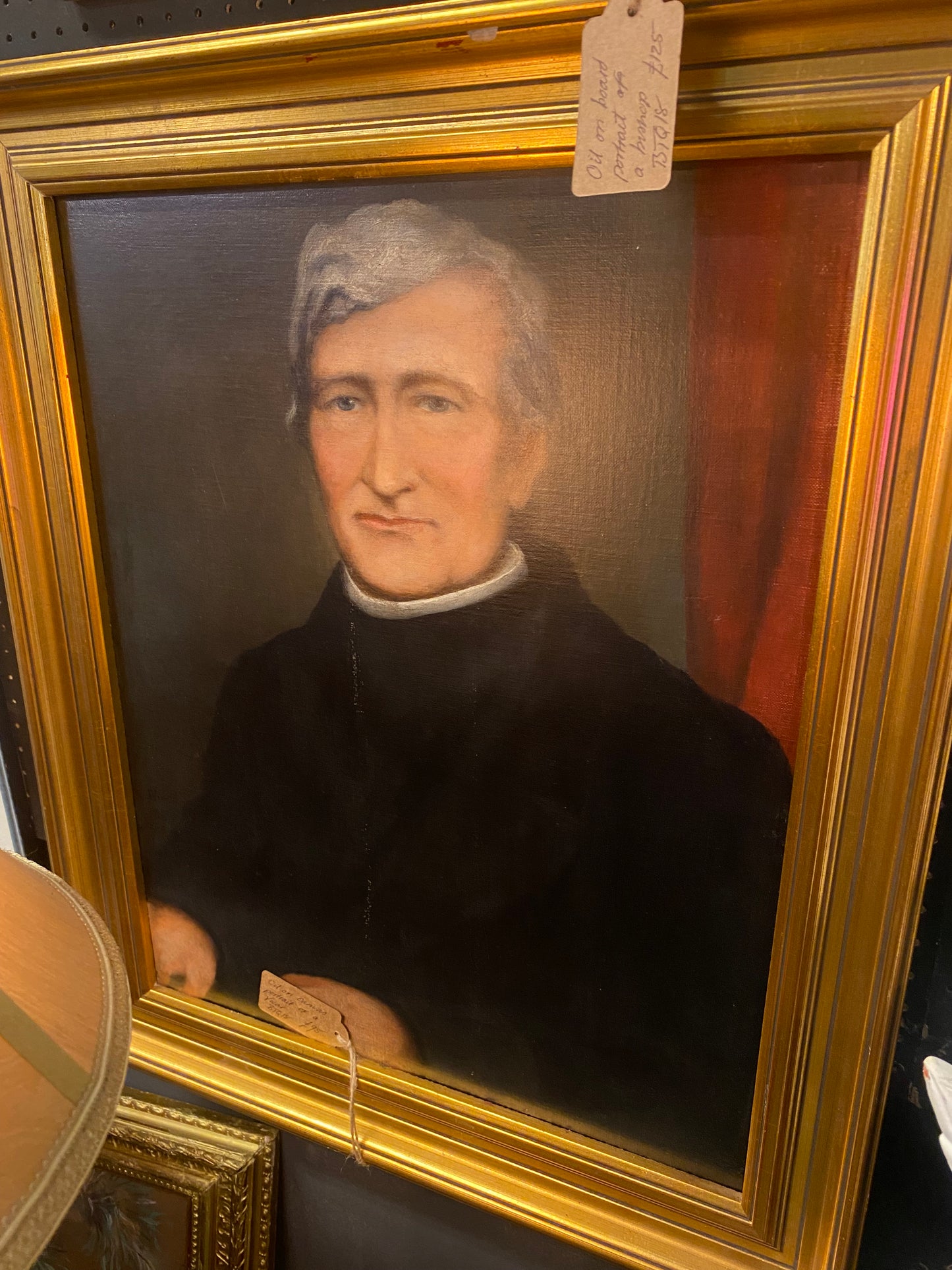 20th century oil on canvas portrait of a vicar