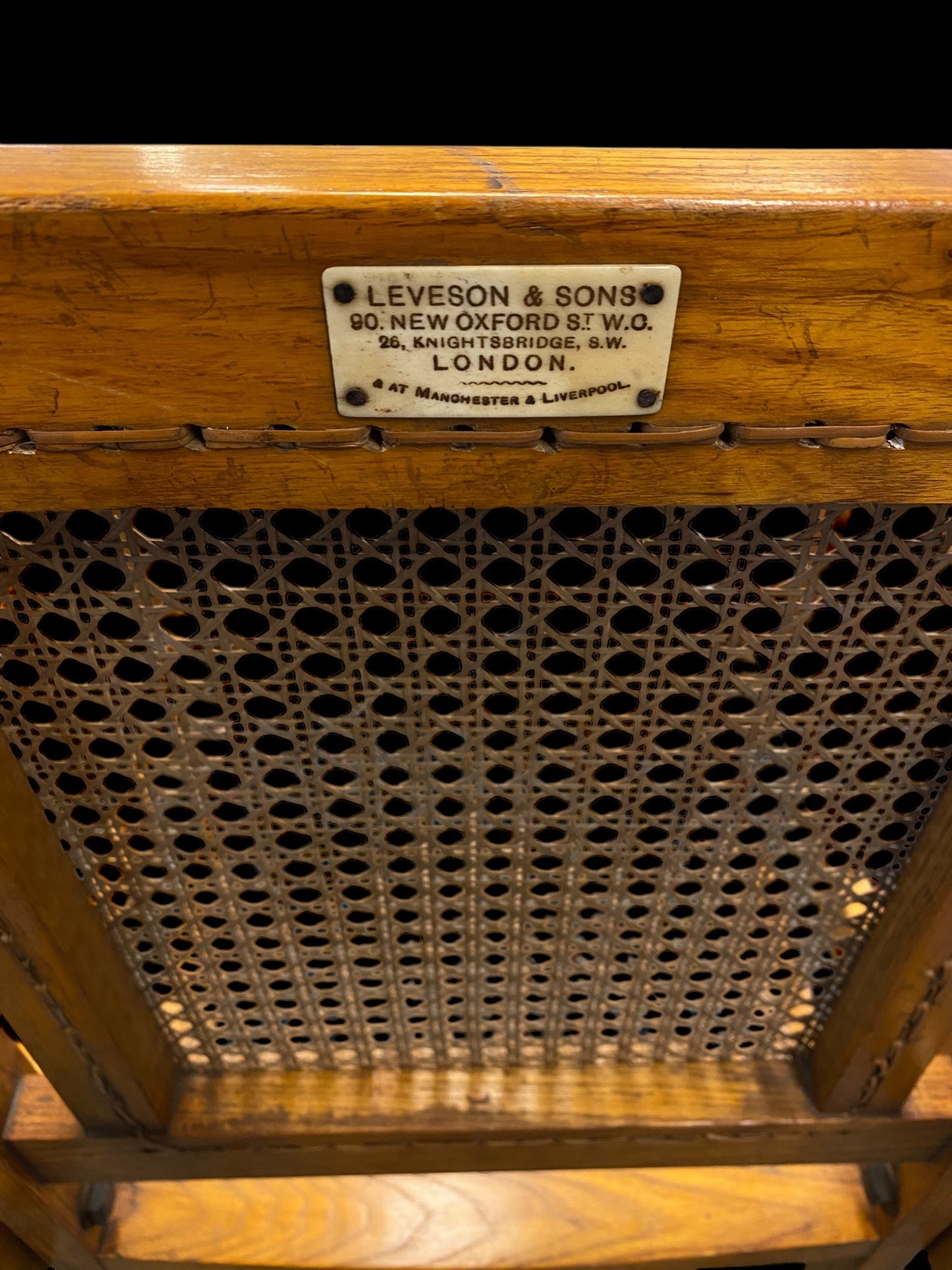 A first World War ash and cane campaign traveling or invalid’s folding armchair