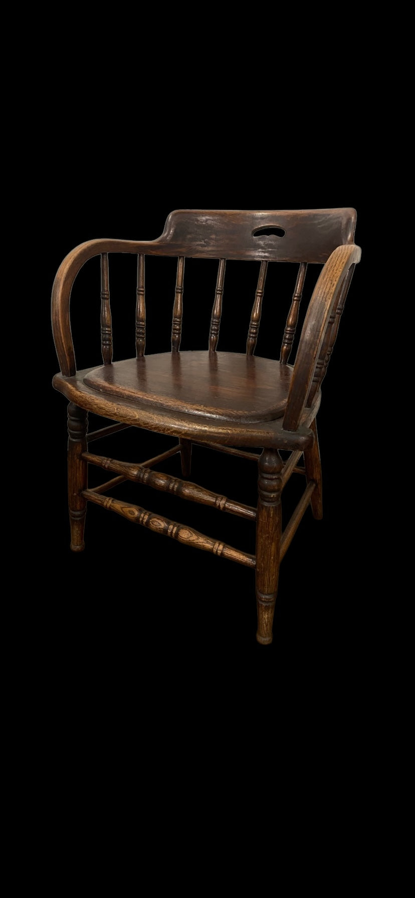 Victorian oak smokers chair