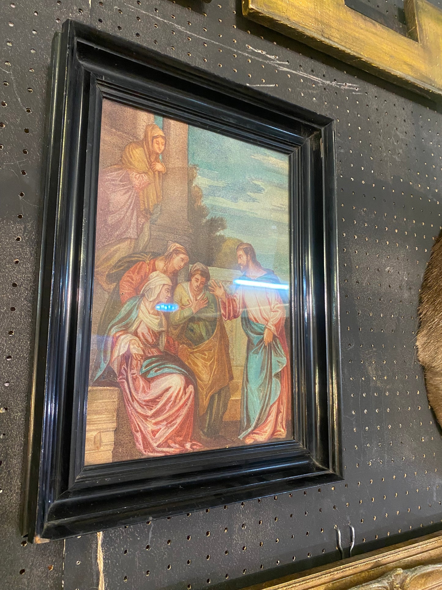 Watercolour on Paper of Jesus saying farewell to his mother after Paulo Veronese