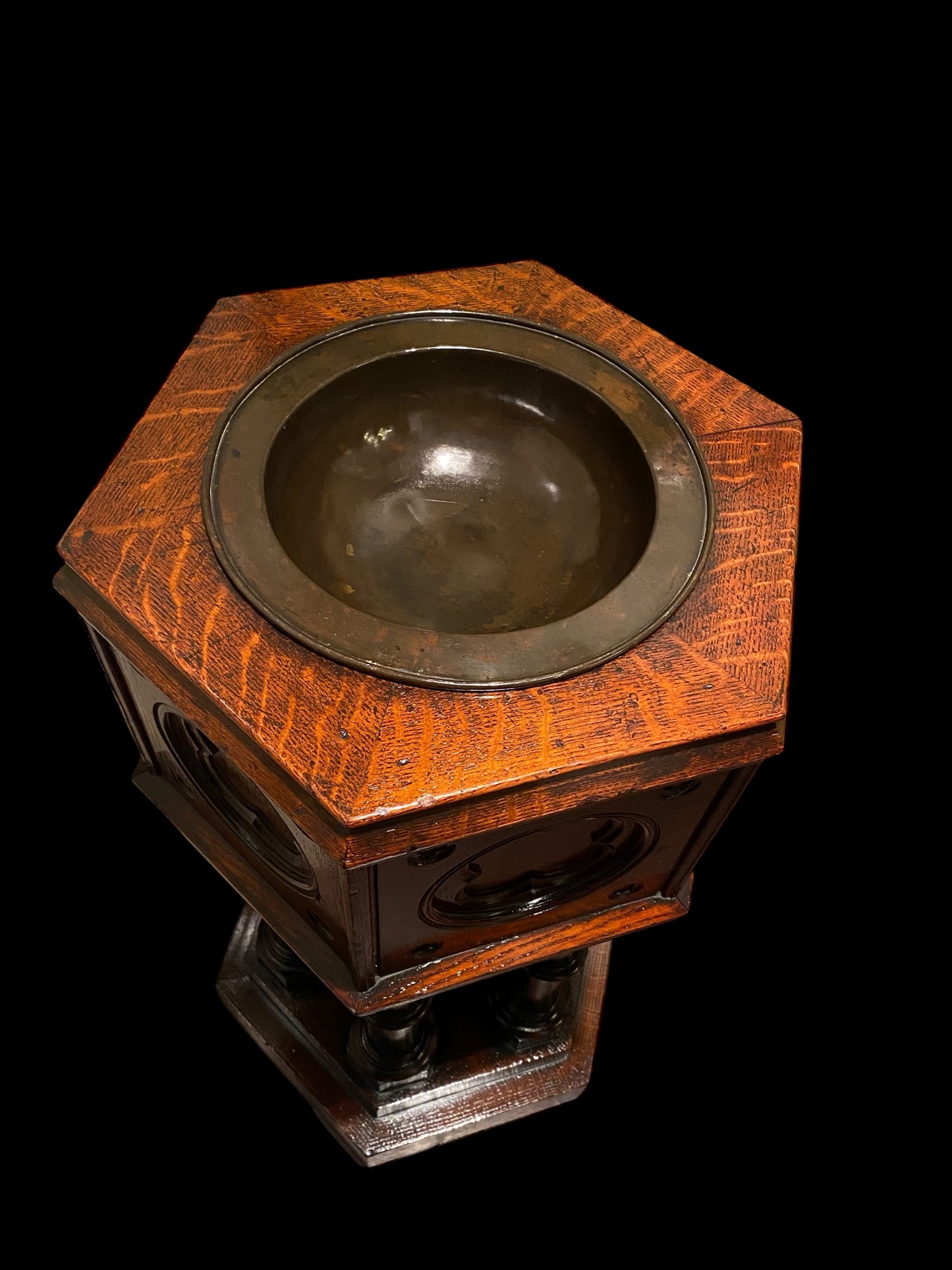 Victorian heavy oak church font