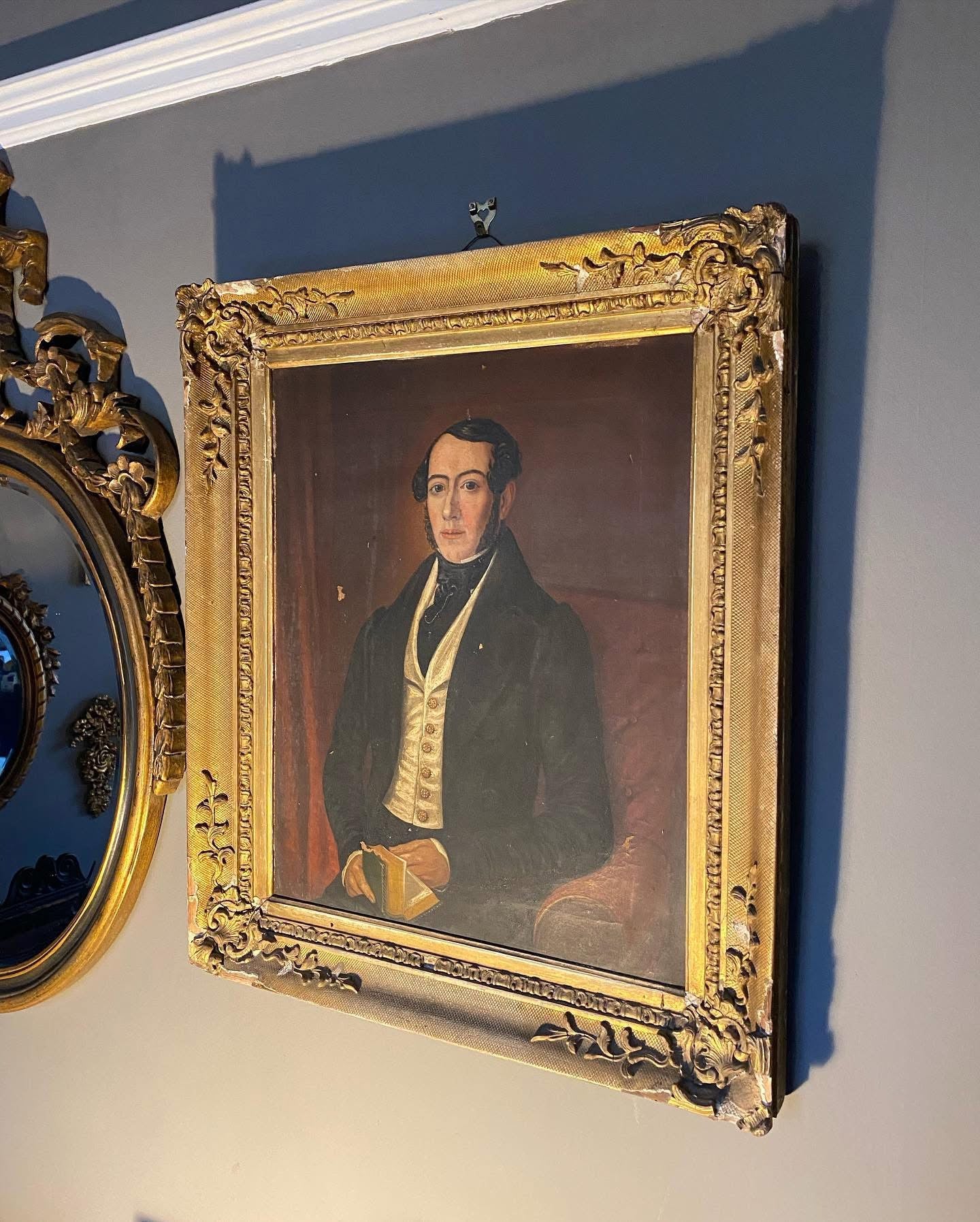 An Early 19th century oil on canvas portrait of a gentleman