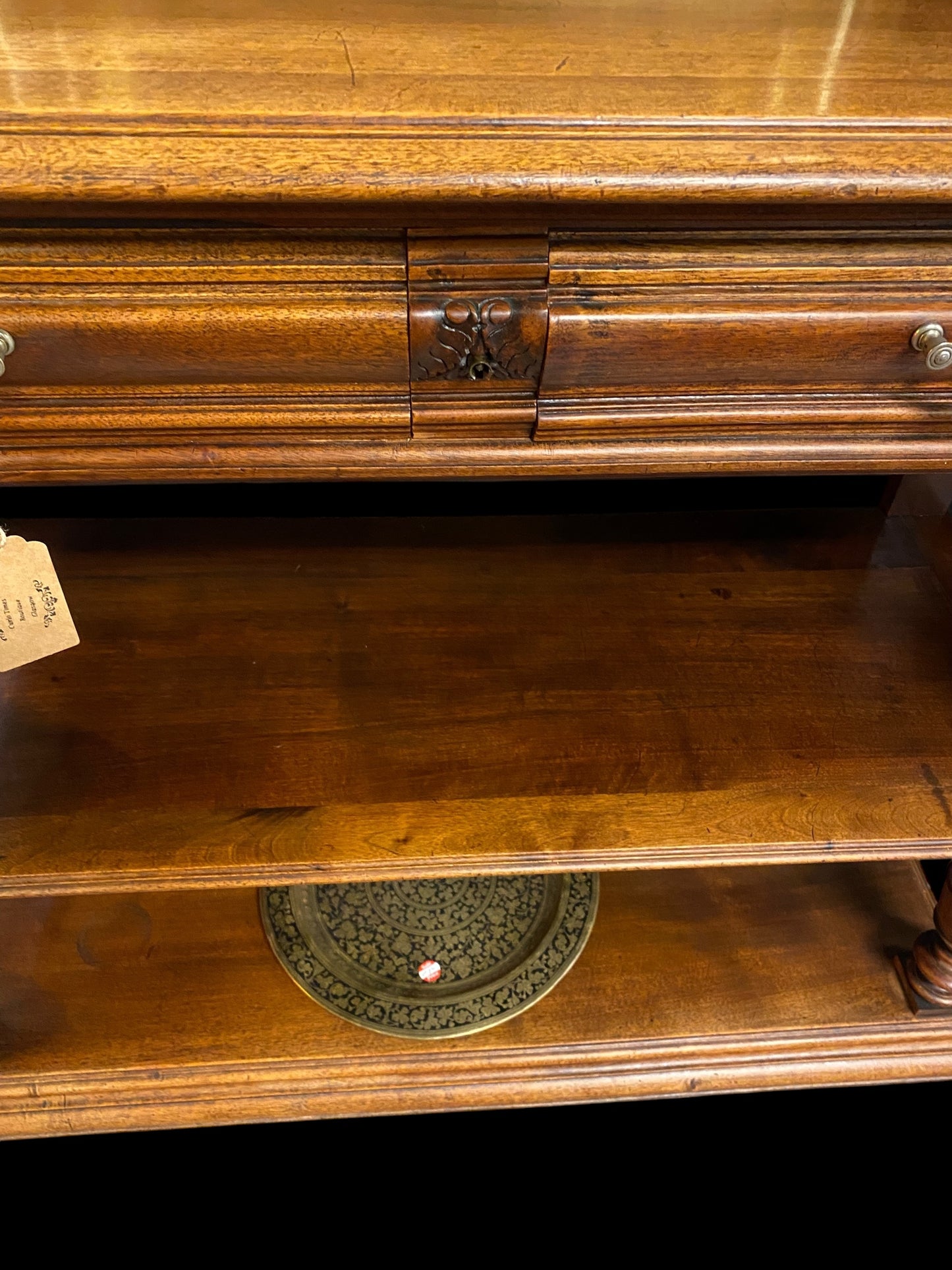 Stunning Victorian 3 tier oak buffet cabinet