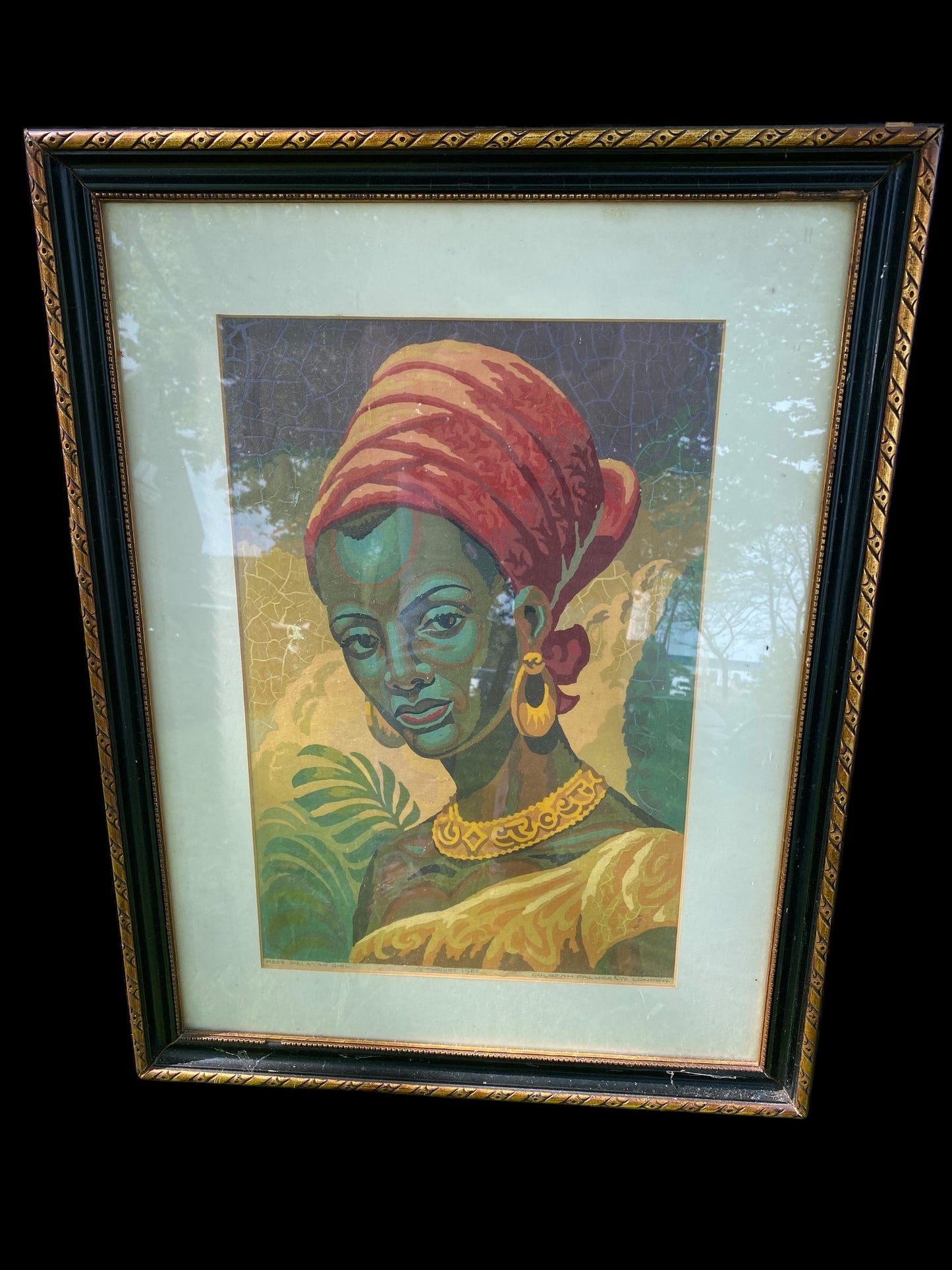 Rare original Colbeam Palmer 'Paint By Numbers' Tretchikoff-inspired oil painting