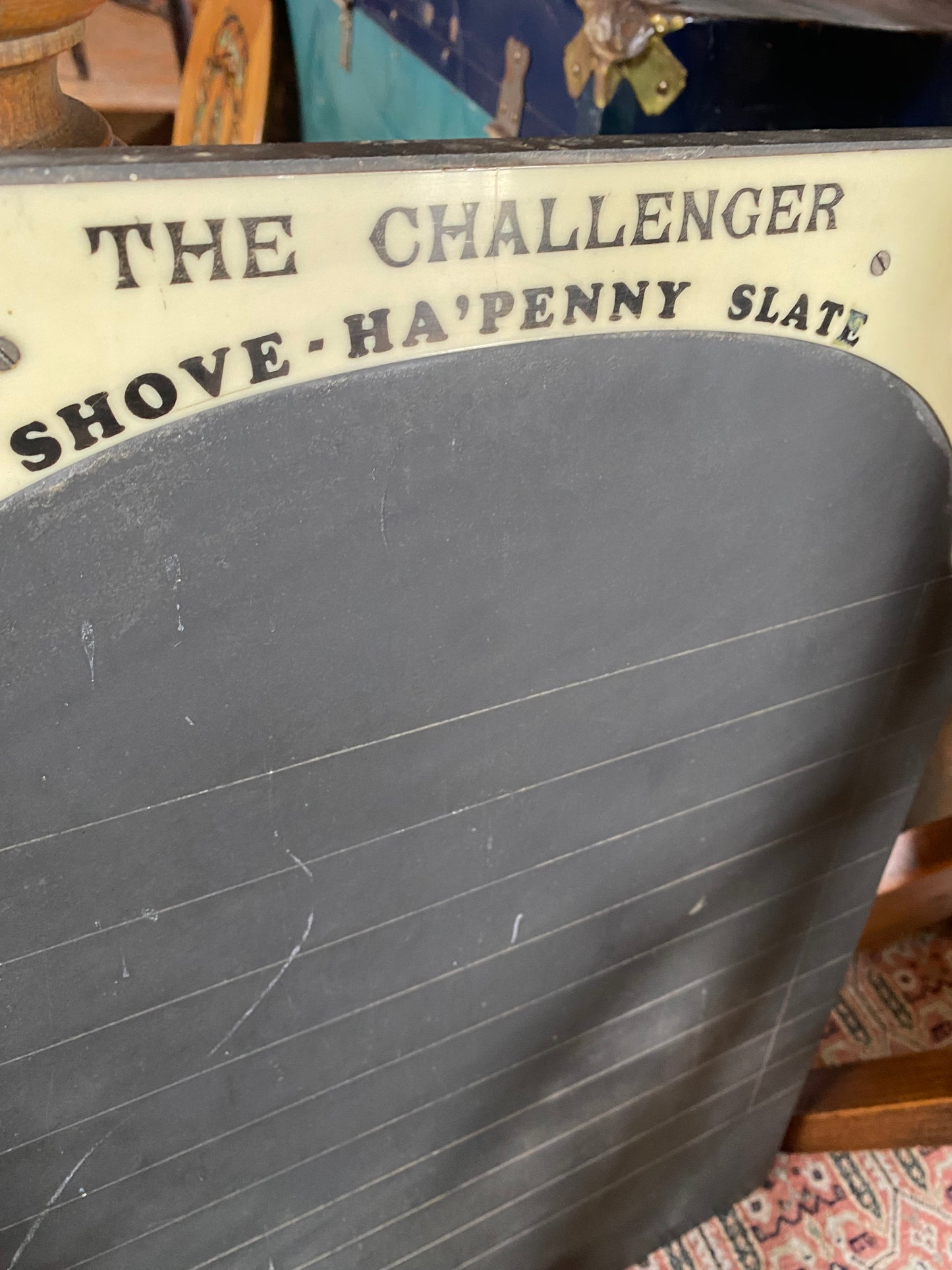 A shove half penny slate board circa 1950’s