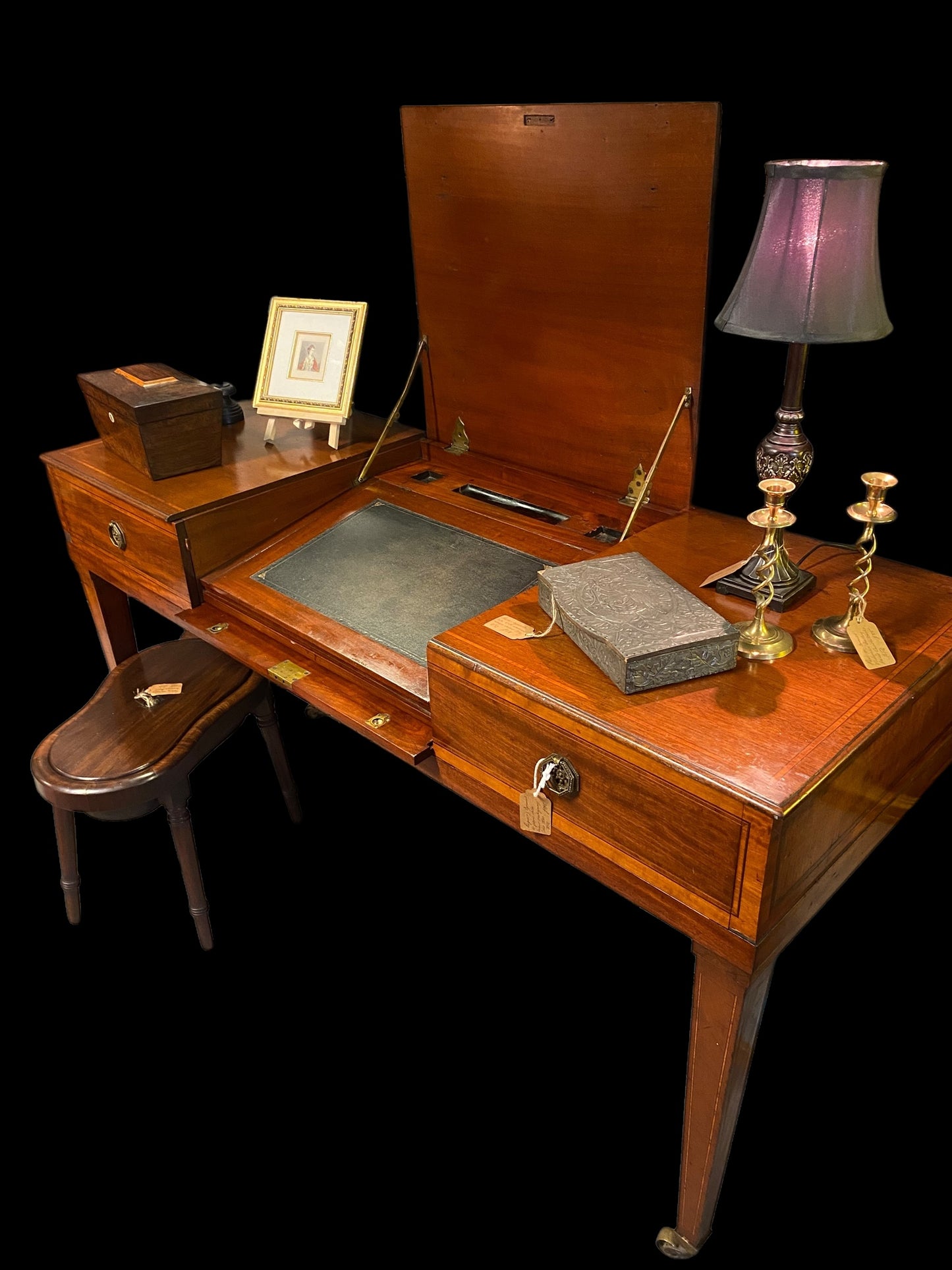 Regency square piano desk