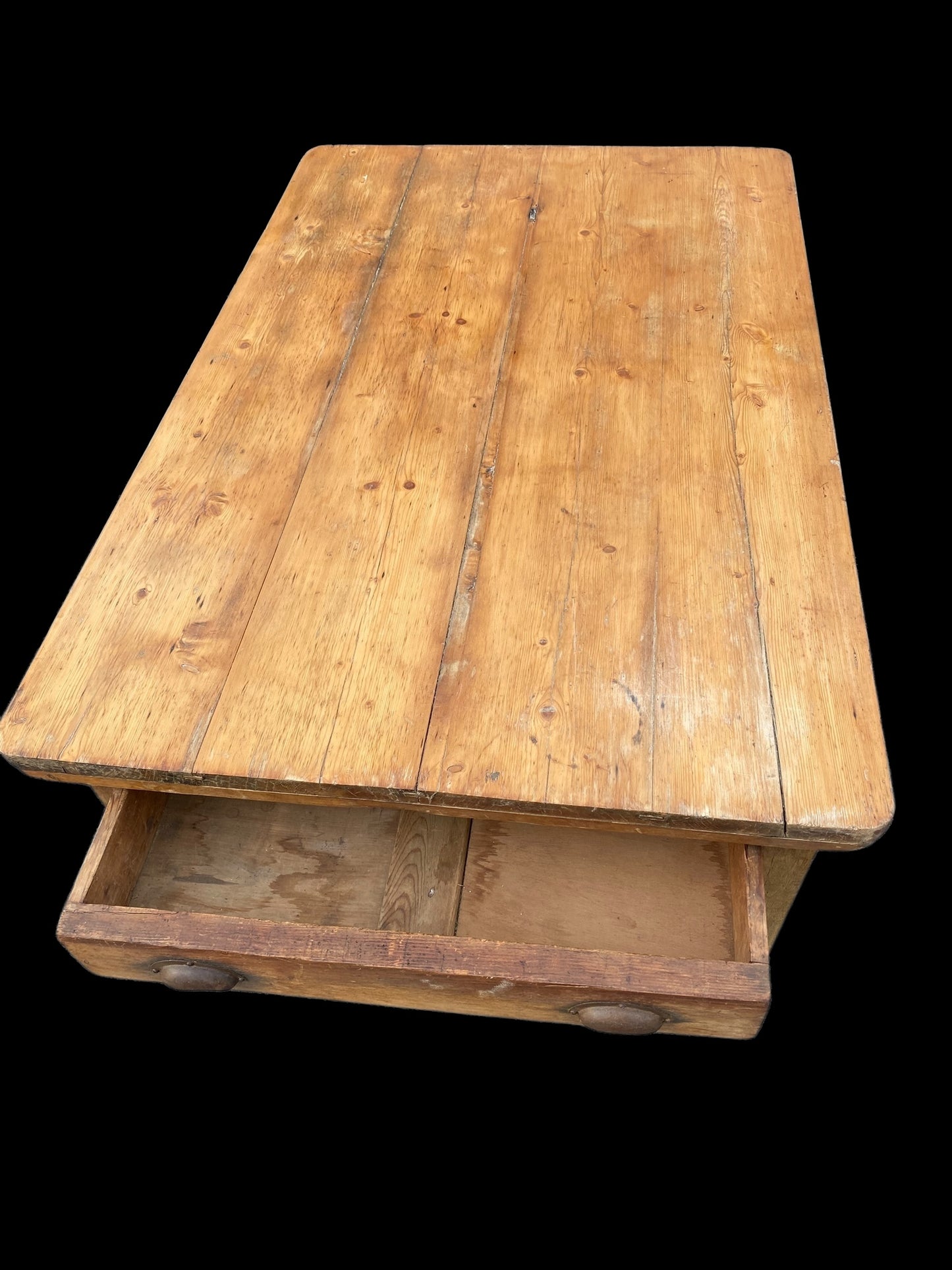 19th Century pine farmhouse kitchen table