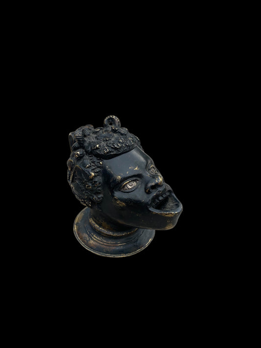 A small bronze oil lamp in the manner of Andrea Riccio (Italian, 1470-1532).