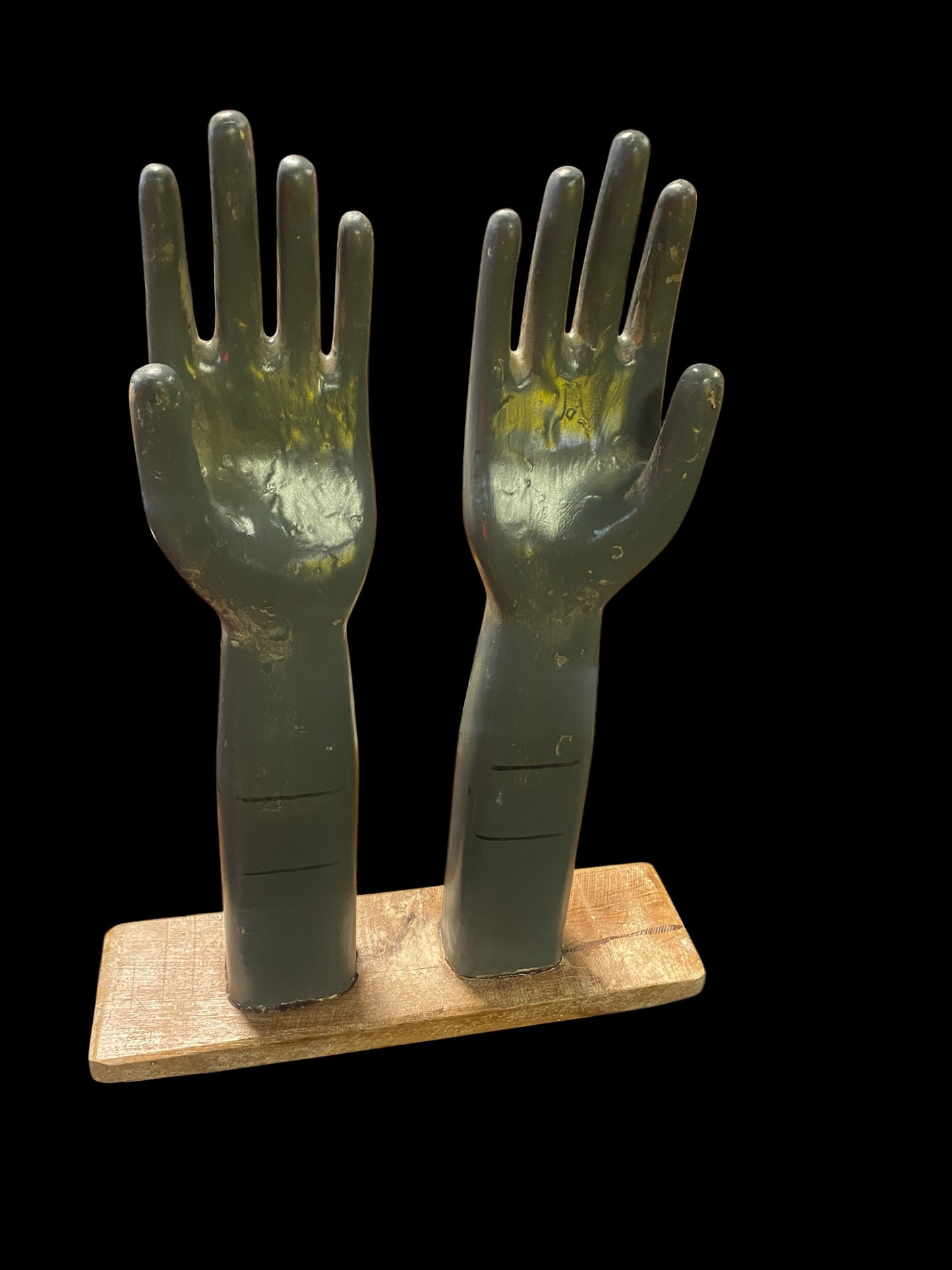 Set of vintage resin glove moulds