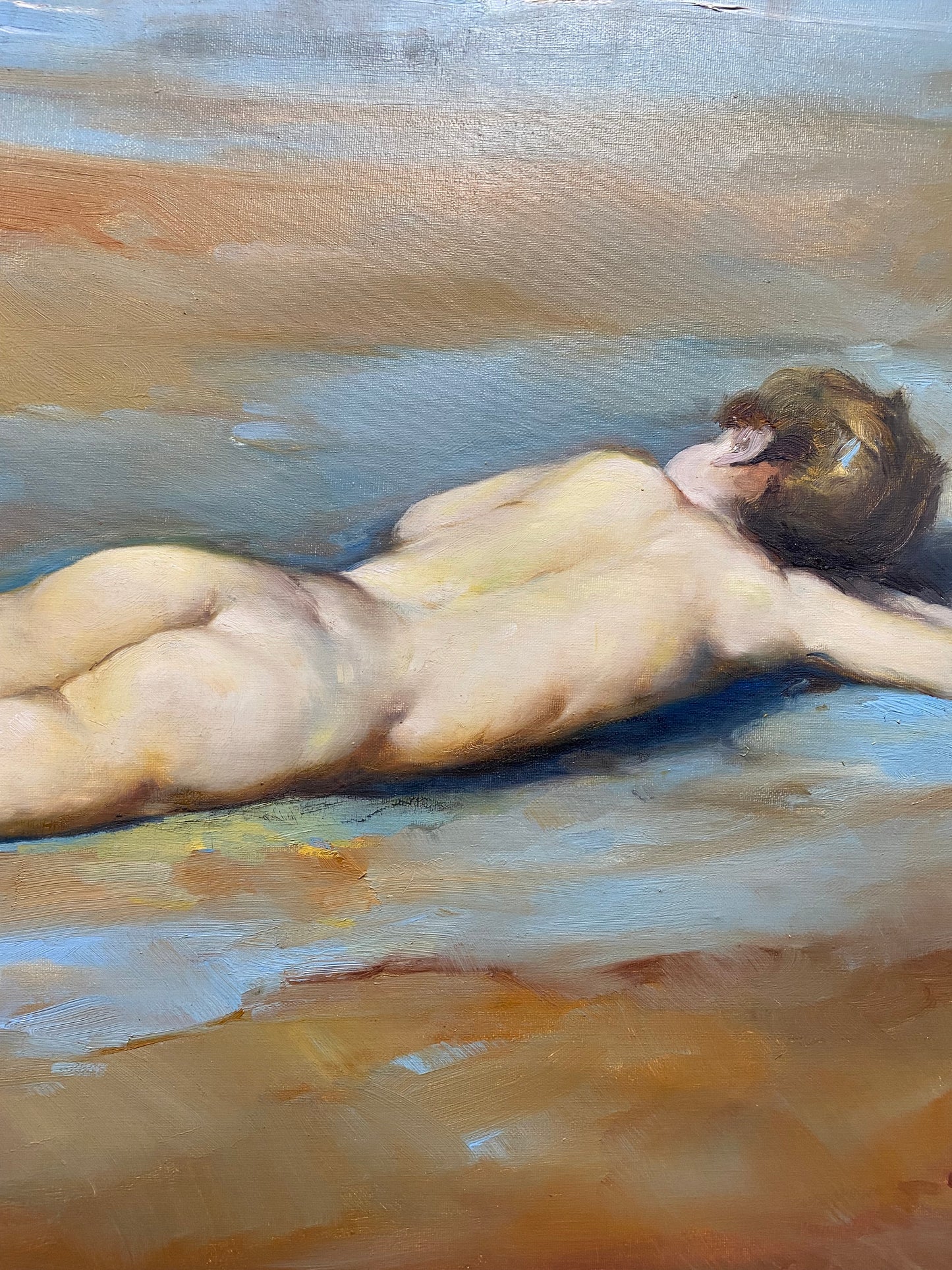 Rafael Fuster Insa (Spanish b. 1934). Resting Nude, oil on canvas