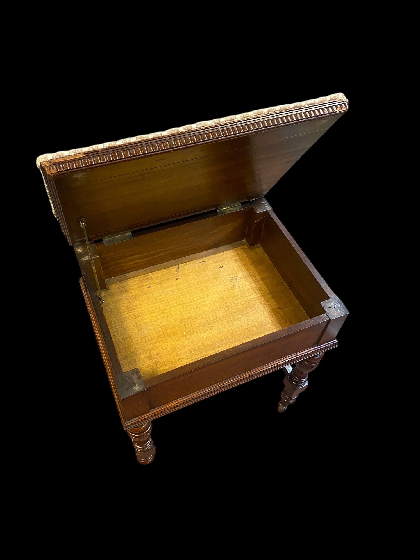 Late Victorian mahogany piano stool