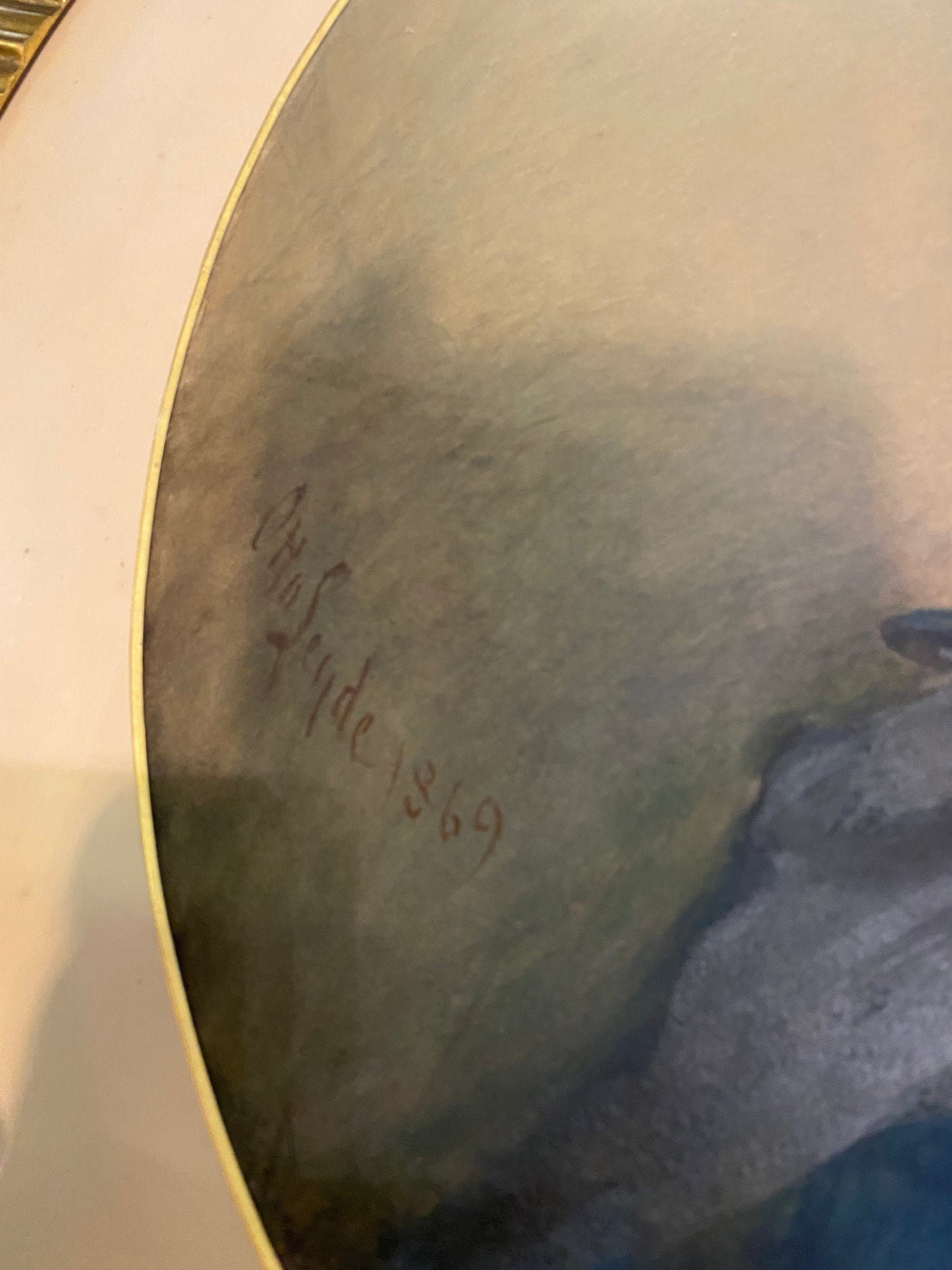 19th century mixed media portrait of a young boy