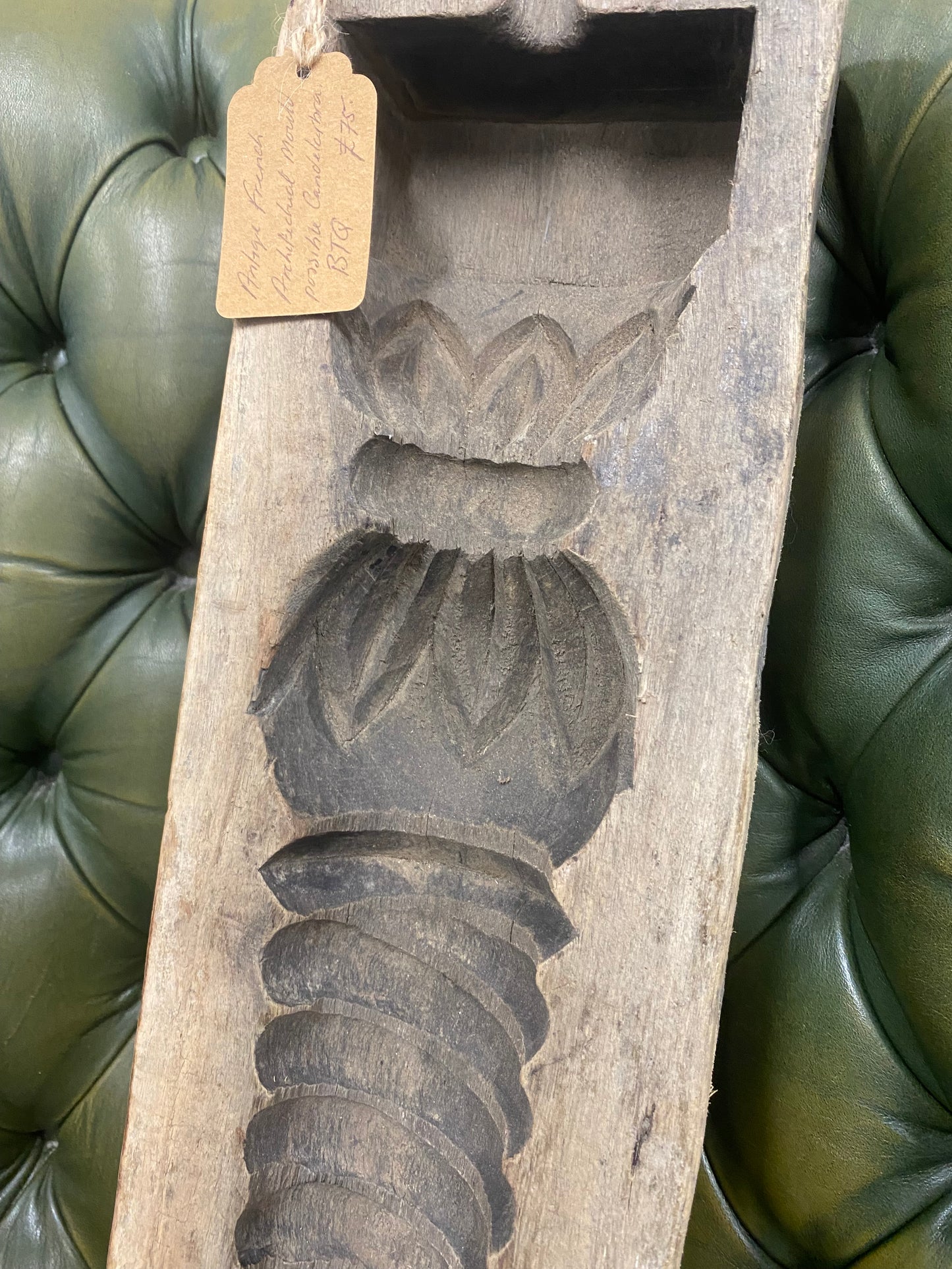 Heavy wooden Antique French plaster mould for candelabra