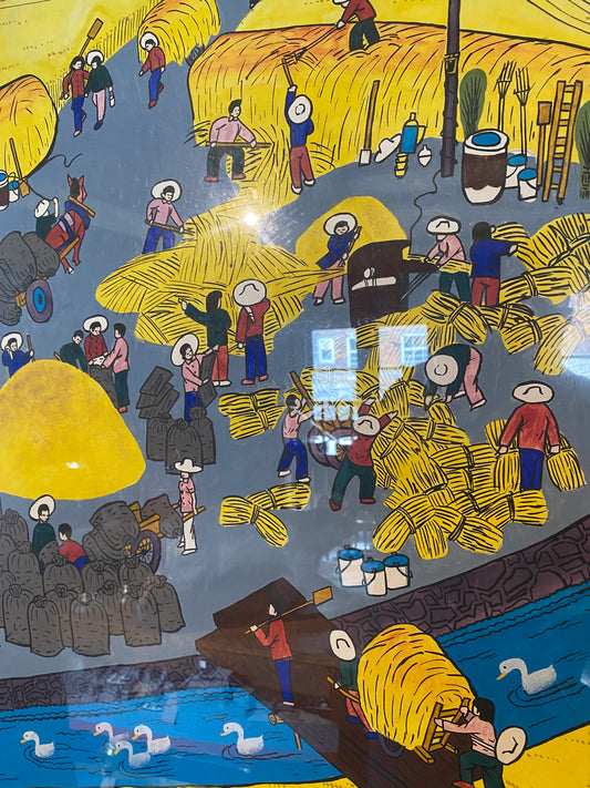 Large Chinese folk art painting
