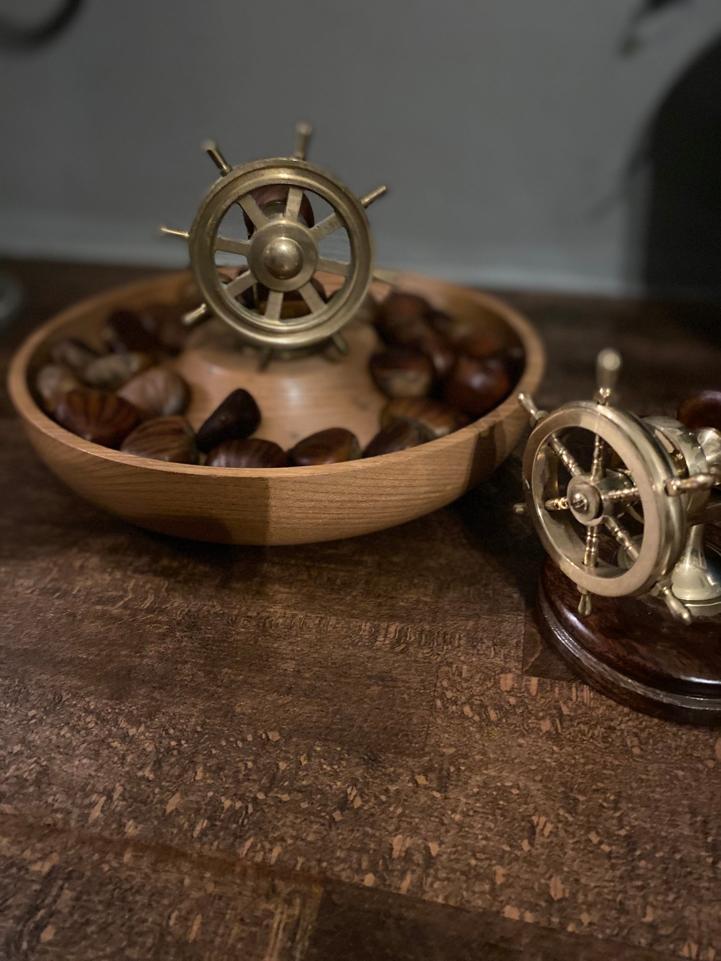 Nautical nutcracker with wooden bowl for you nuts