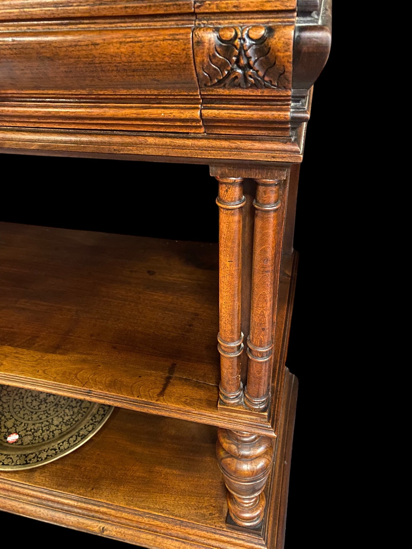 Stunning Victorian 3 tier oak buffet cabinet