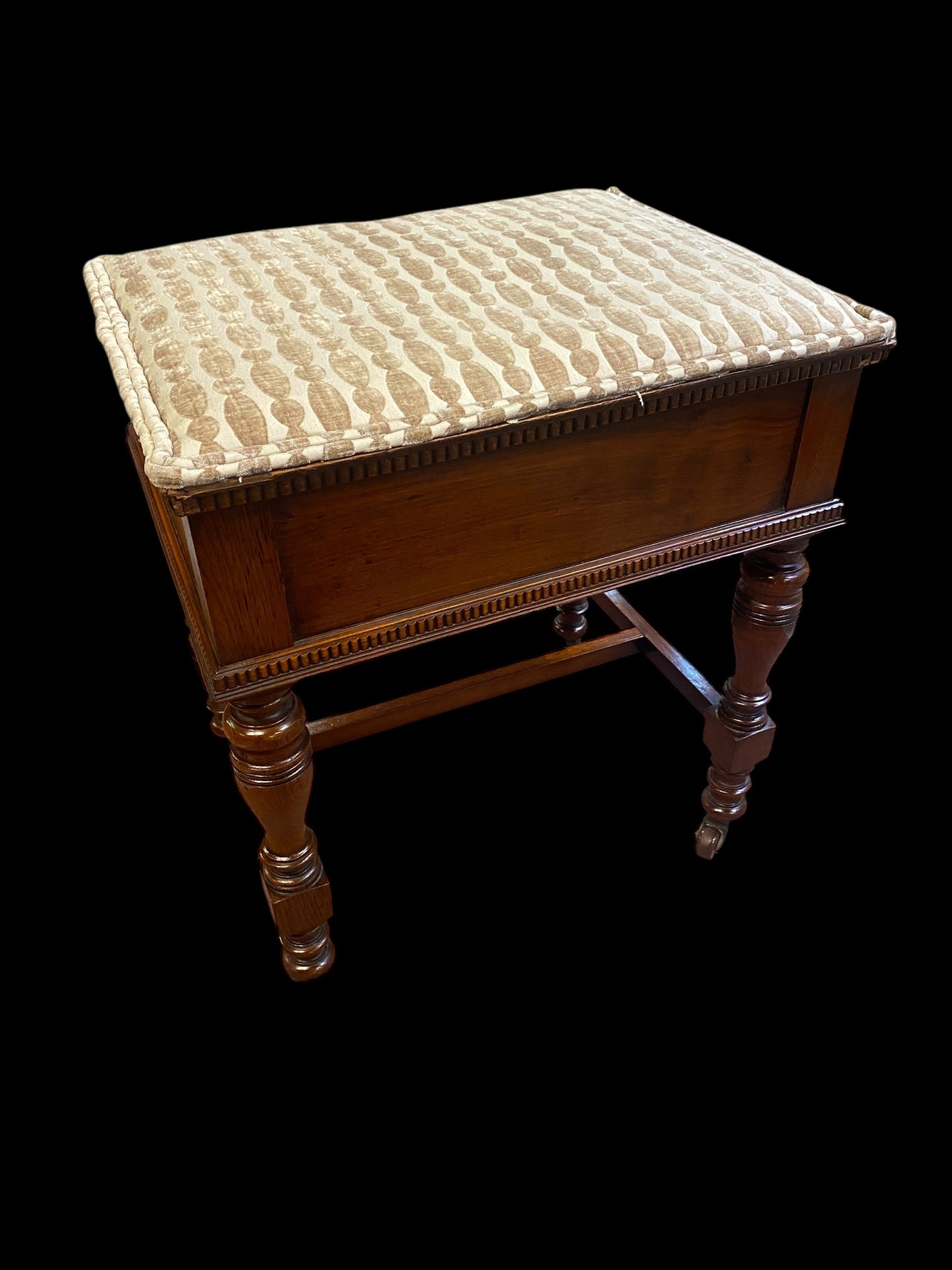 Late Victorian mahogany piano stool