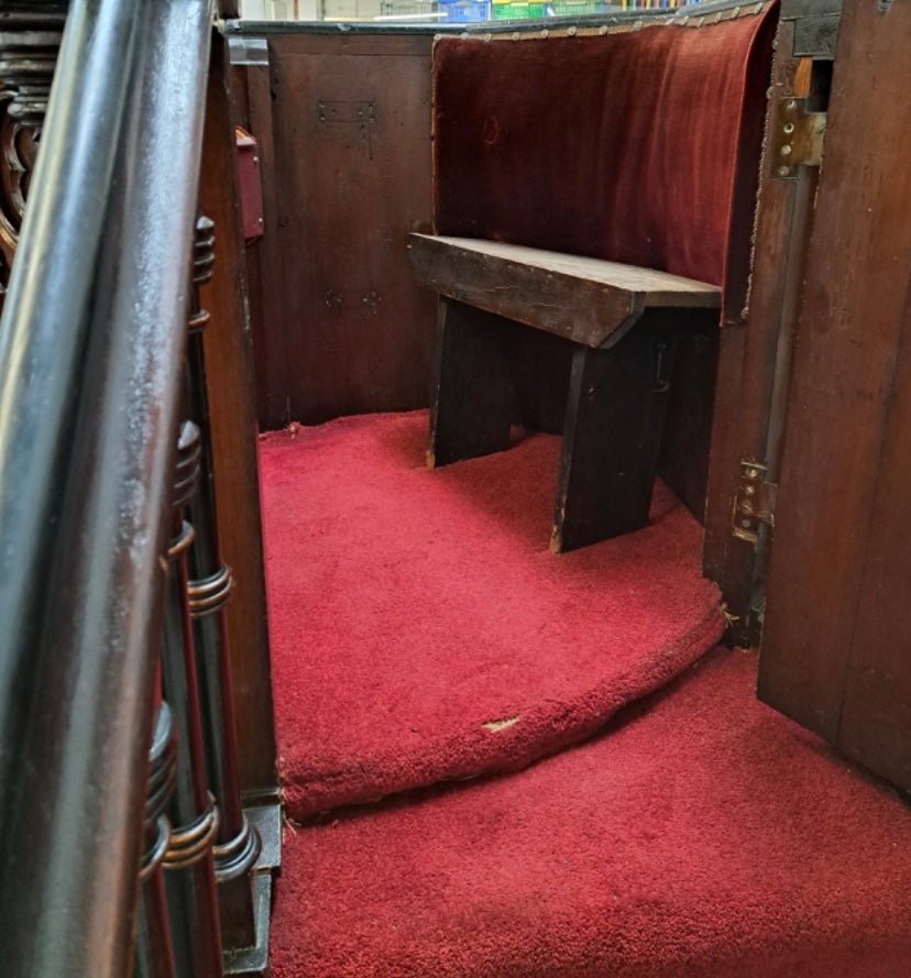 Victorian mahogany church pulpit from a Glasgow Methodist church