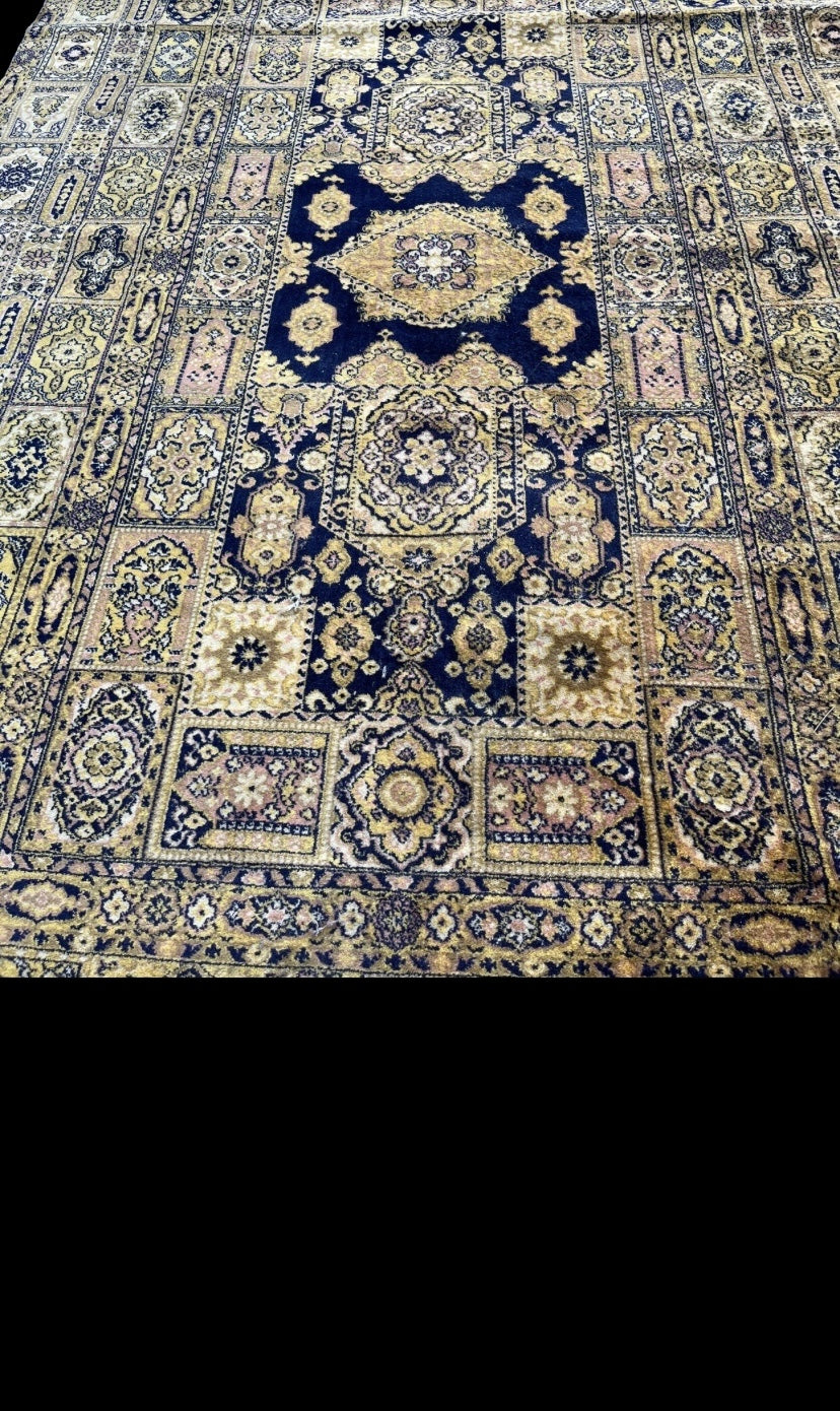 Large antique Afghan style hand made wool rug