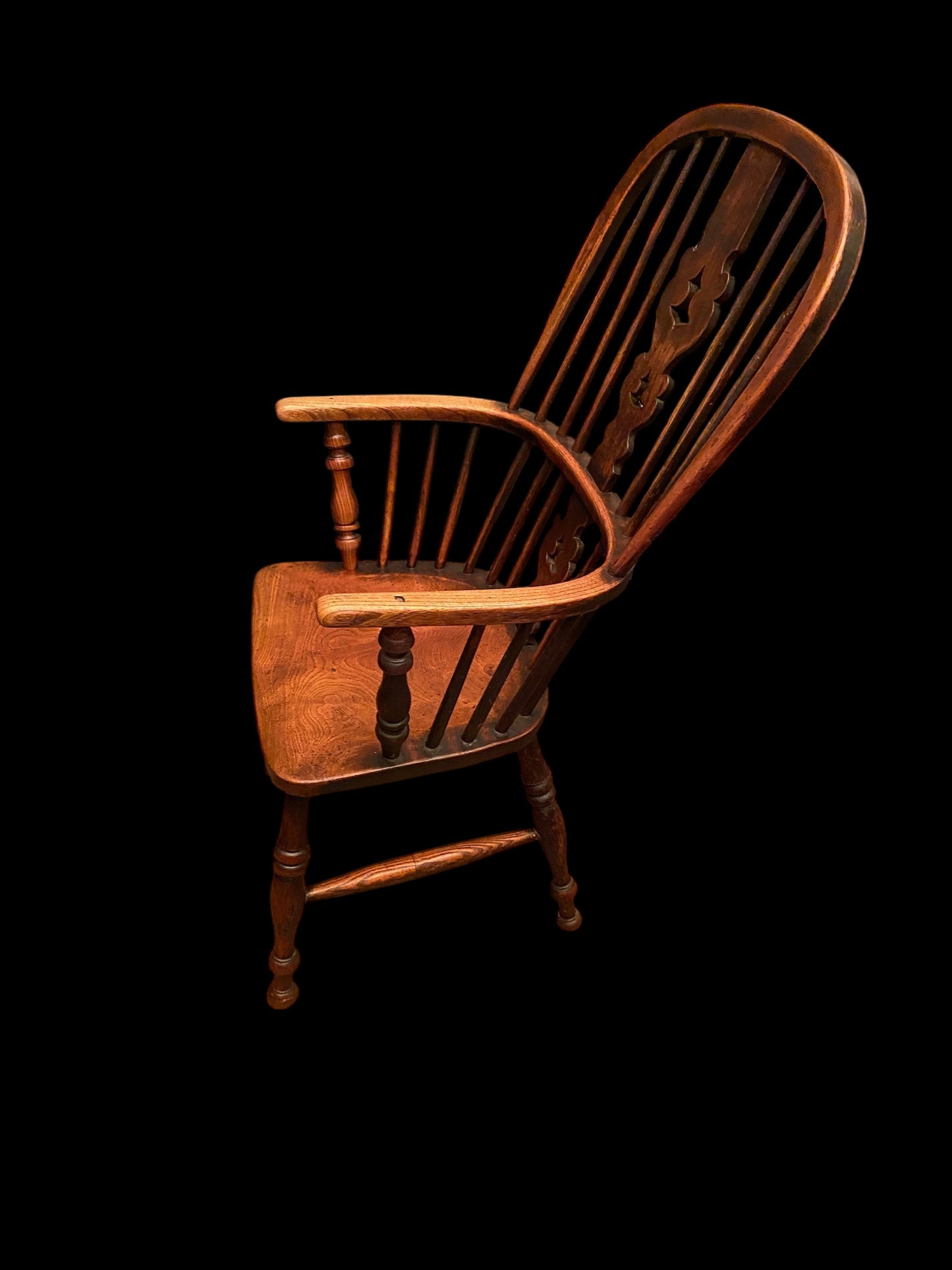 English Elm high back Windsor armchair