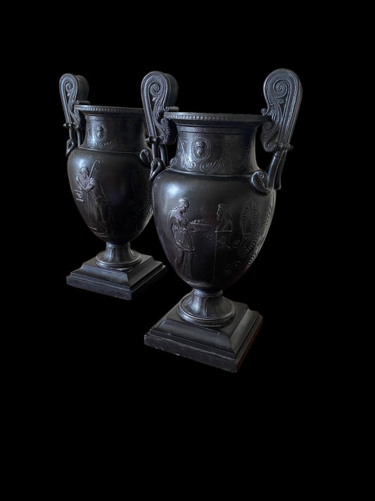 Pair Italian or French Neoclassical style Grand Tour Greek Urns