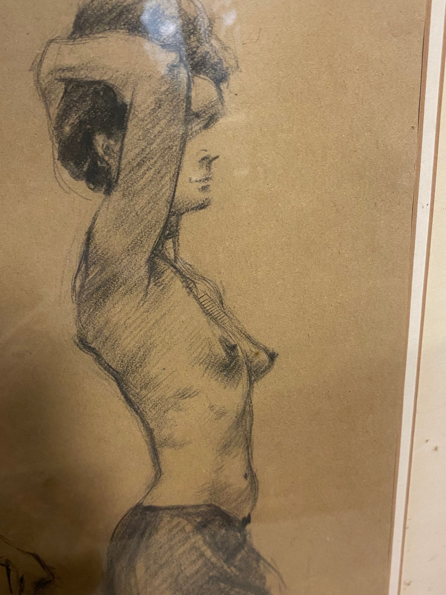 Nude study in charcoal by Ken Hardy