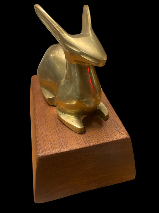 Pair of bronze stylised Antelope figures by Clive Vincent Jachnik