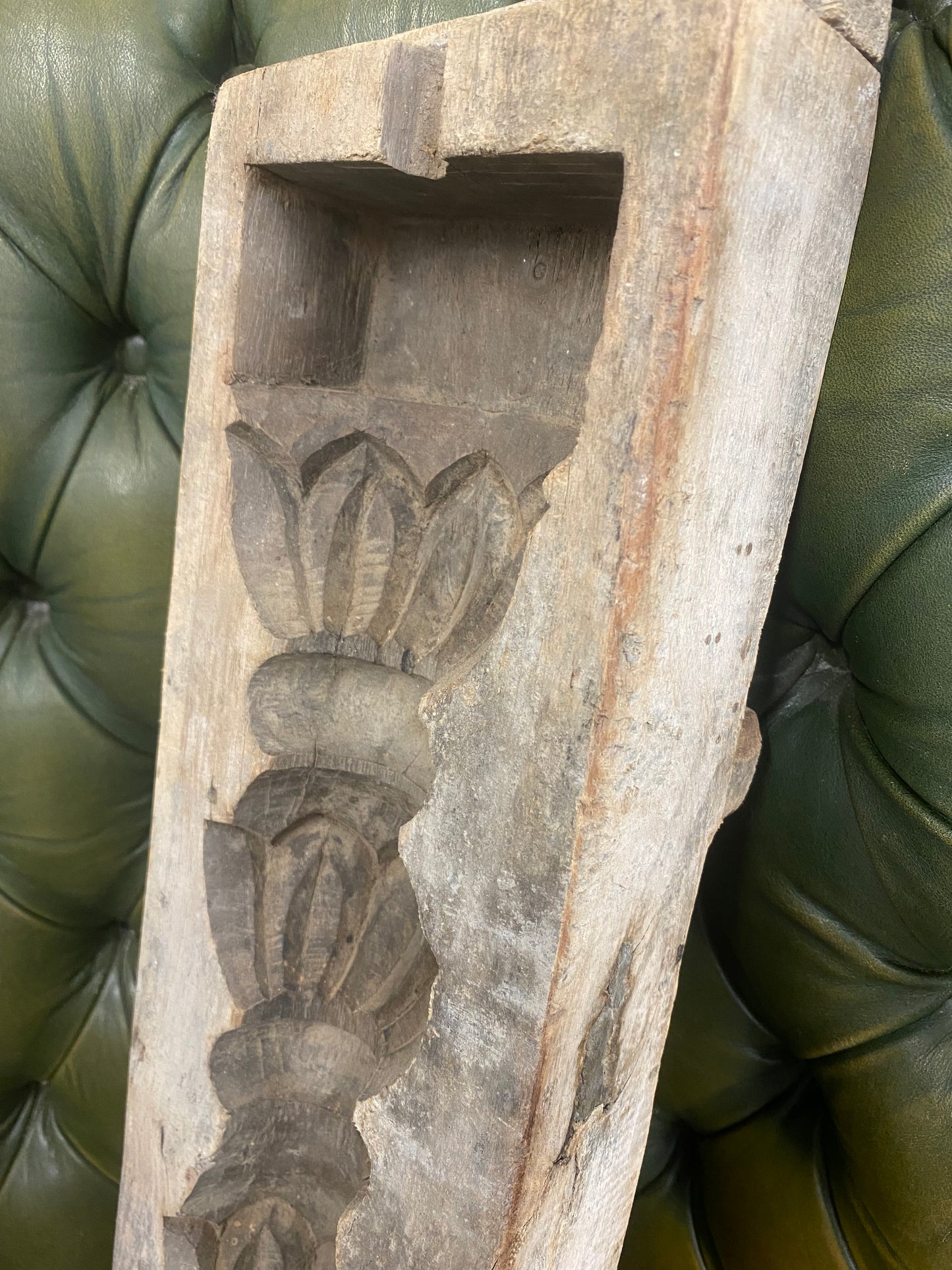 Heavy wooden Antique French plaster mould for candelabra