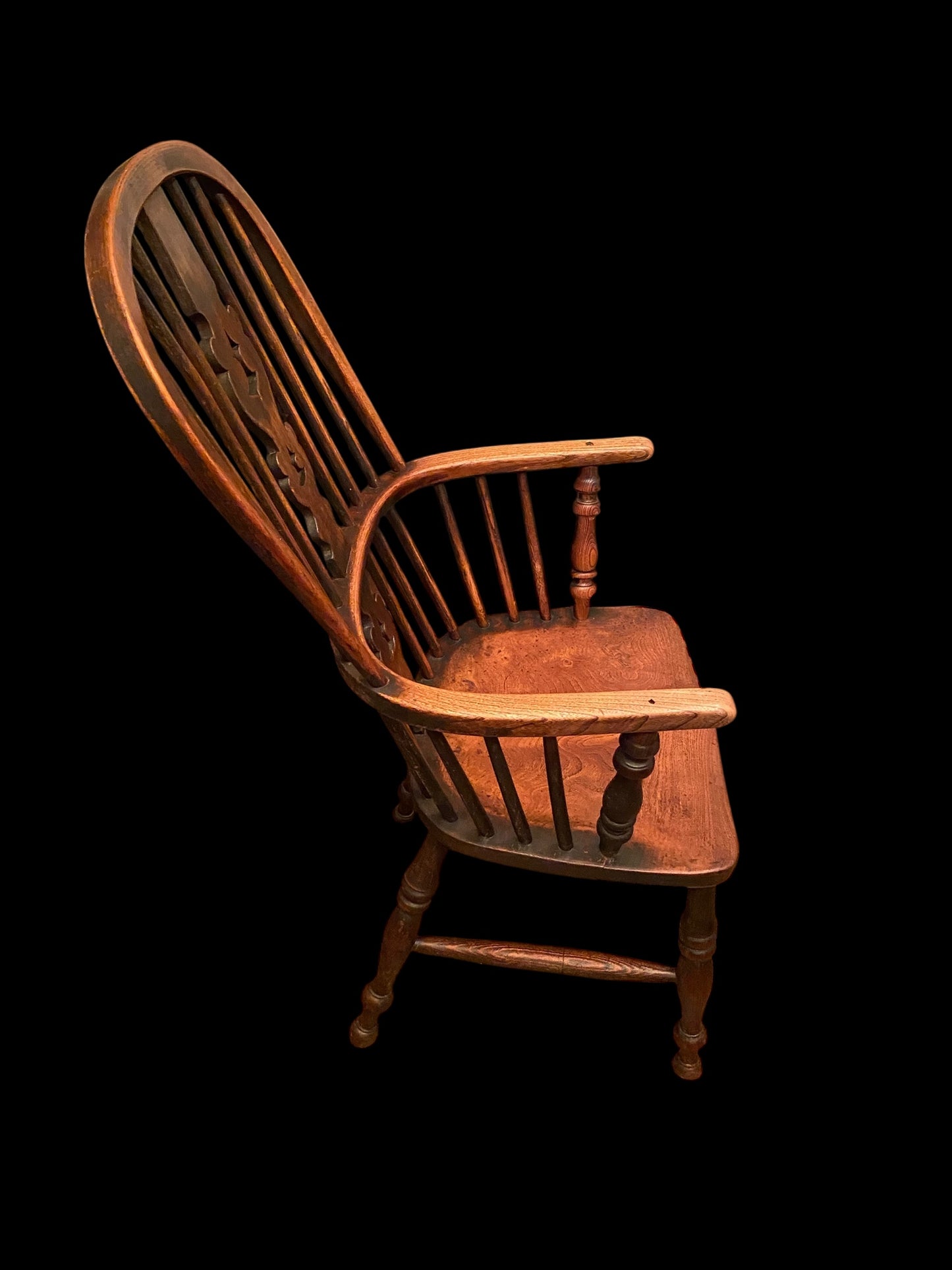 English Elm high back Windsor armchair