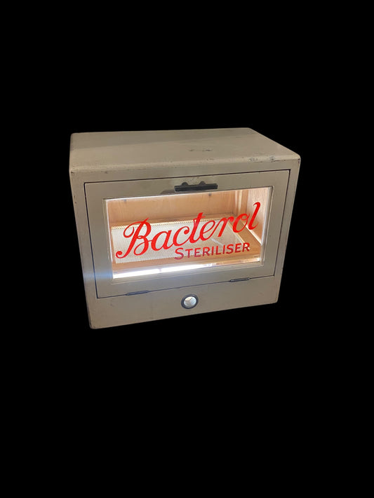 Circa 1950’s barbershop Bacterol sterilising cabinet