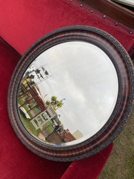 Victorian oval wall mirror