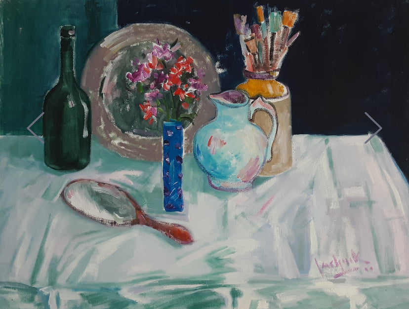 Continental school still life oil on canvas